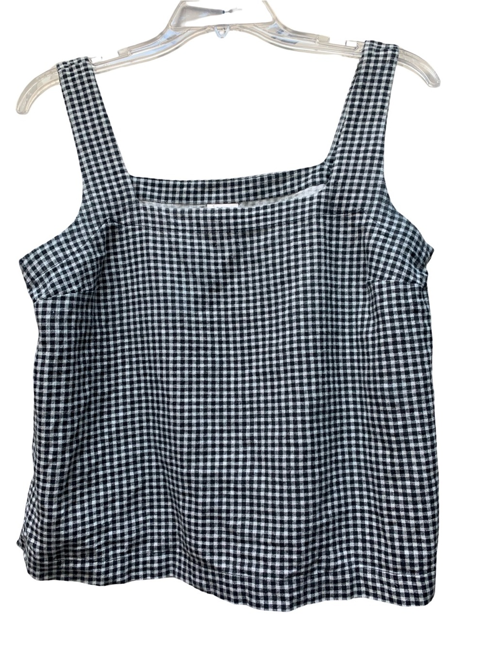 a new day Black and White Gingham Square-Neck Camisole
